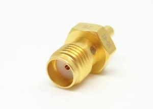China Gold Plated Straight SMA Female To SSMC Male RF Adapter 50 Ohm Impedance on sale 