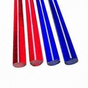 China Acrylic Color Rod, Available in Various Dimensions on sale 