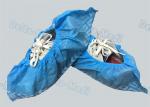 Non Woven Non Skid Disposable Surgical Shoe Covers Blue Color 15 x 40cm