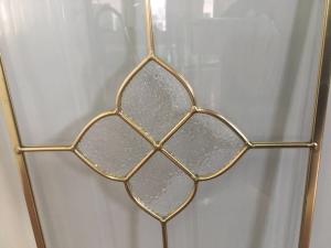 Transparent Kitchen Cabinet Glass Metal Frame Beveled Edge Heat