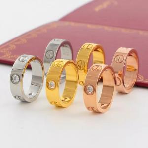 China Love Screw Ring Luxury Fashion Cartier Titanium Steel Women Men Gold Couple Jewelry with Box on sale 
