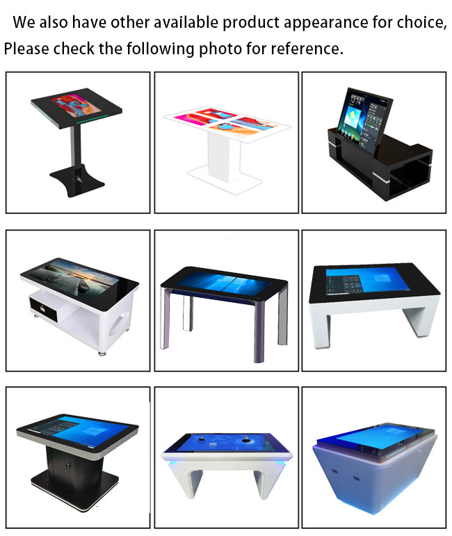 Waterproof school and office bar design lcd i5 smart 55 inch kiosk interactive multi touch table office