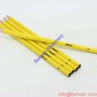 China yellow dip pencil with logo printed, customized wood pencil, printed drawing pencil on sale