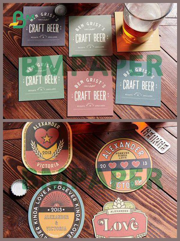 High Absorption Qualities Beer Mat Board To Branded Drinks Coasters