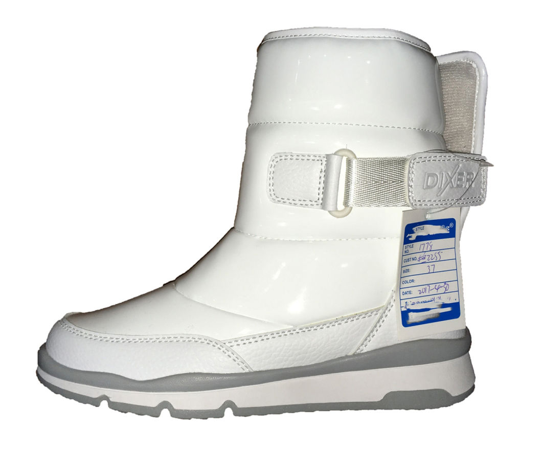 Snow Boots Warm Winter Fur Boots Velcro PU Boots Non-Slip Boots Soft Boots Warm Outdoor Boots for Lady