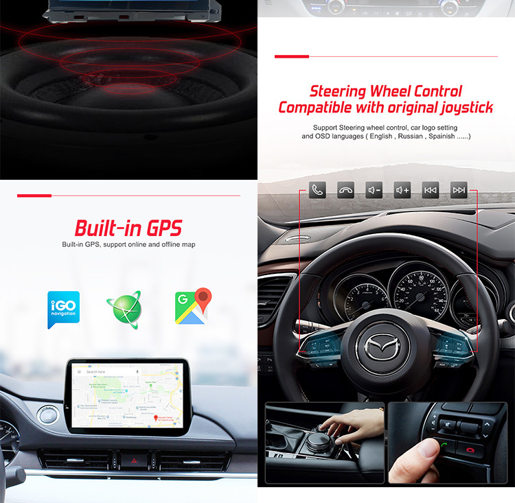 Android Car Radio Stereo For New Mazda 6 With IPS Screen 10.25inch Support Built-In 360 Panorama Camera