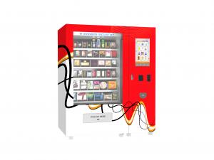 China Self Services Payment Food Vending Machine Thick Cold Rolled Steel Cabinet Material on sale 