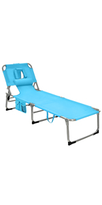 Adjustable Sunbathing Chair with Tan Face Cavity, Arm Hole
