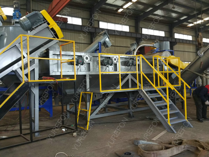 500 Kg / H PE Packing Plastic Film Recycling Machine , PP Agricultural Plastic Sheeting Machine