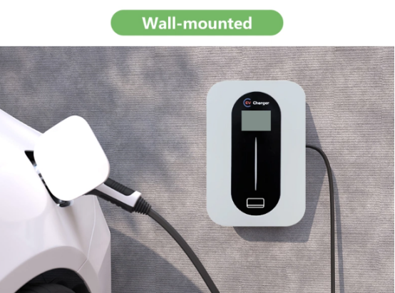 New Energy Electric Vehicle Charging Pile 7kw  Level 2 Wall-Mounted Fast EV Cars Charger Stations 