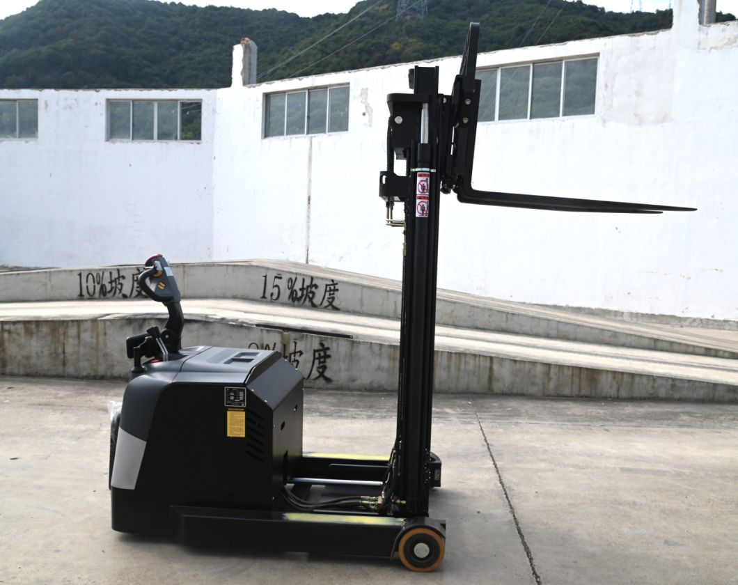 Super Electric Forklifts 1.5 Ton Single Scissor Reach Truck Electric Stacker with Scissors AC Motor 3m for Sale