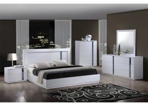 King Size High Gloss Bedroom Furniture Set Lacquer Painting With