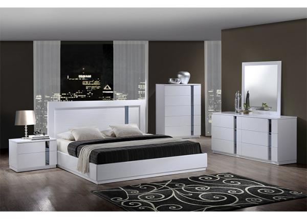 King Size High Gloss Bedroom Furniture Set Lacquer Painting