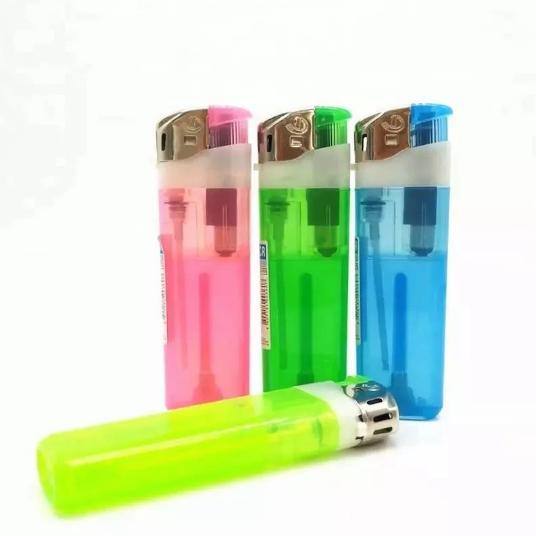 Direct Manufacturer Transpanrent Color Refillable Electric Cigratte Smoking Flameless Lighter