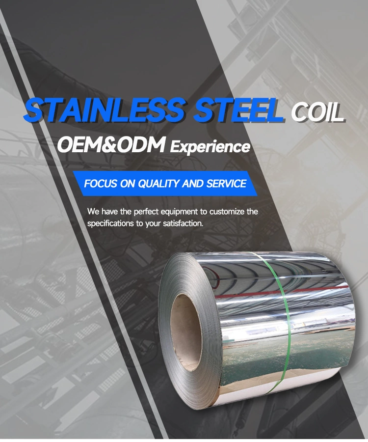 Stainless Steel 316 409 904L Coil/Strip/201 Ss 304 DIN 1.4305 Cold Rolled Stainless Steel Coil