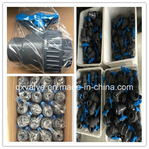 China Irrigation UPVC Single Union Ball Valve Plastic Pn10, Pn16