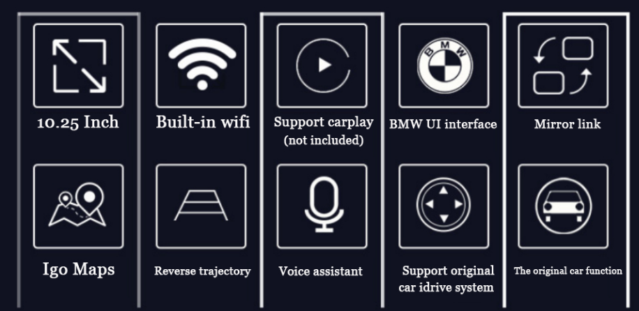 BMW E87 2006-2012 Aftermarket GPS Navigation IPS Screen Car Stereo Support Carplay BMW-1250-E87
