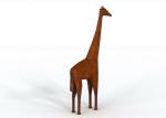 300cm Height Life Size Corten Steel Giraffe Sculpture Garden Decoration