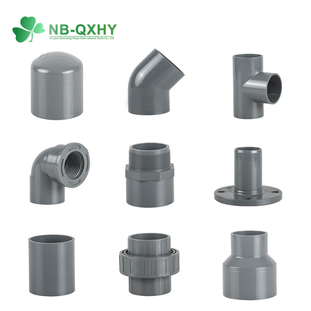 High Pressure Pn16 UPVC Plastic Pipe Fitting with DIN Cross Tee End Cap
