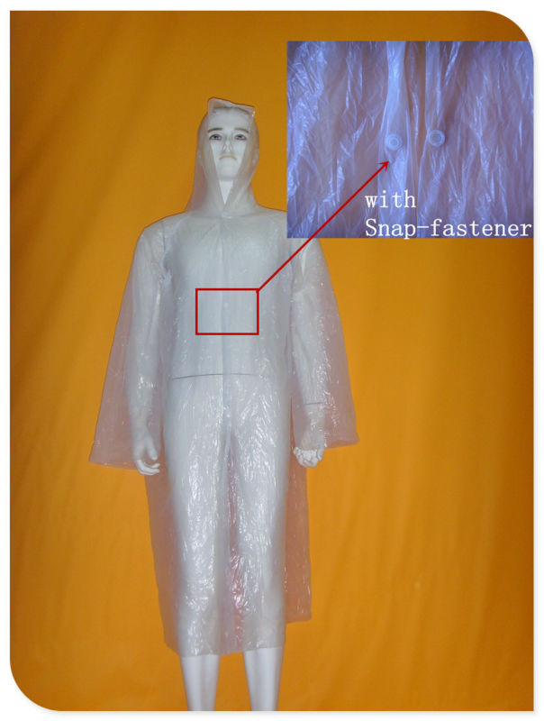 2017 Disposable Industrial Plastic Rain Coat For Man