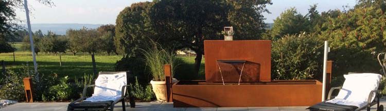 SGS Corten Steel Garden Pool Fountains Outdoor Fashionable Design