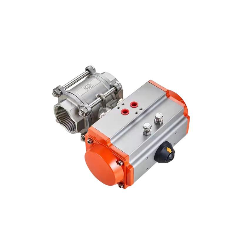 Stainless Steel 3PC Pneumatic Electric Actuated Floating Control Ball Valve