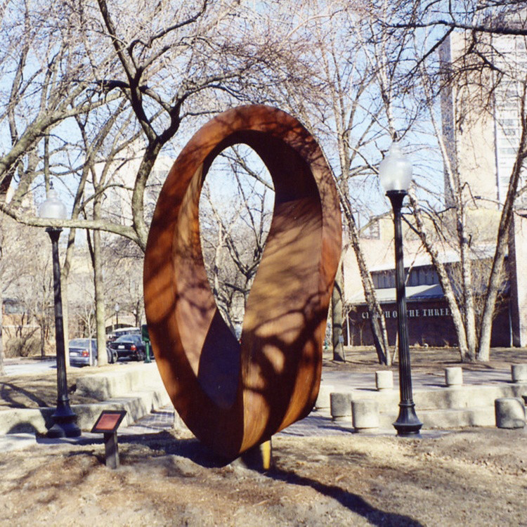 Outdoor Indoor Public Metal Art Abstract Ring Abstract Corten Steel Sculpture