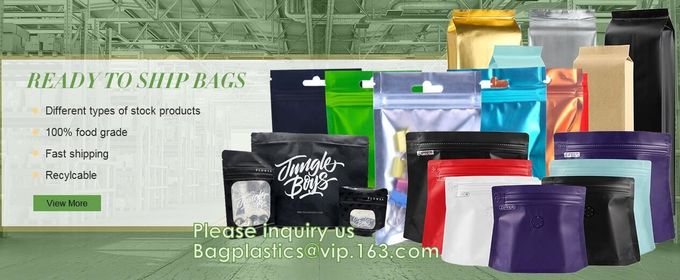 Bagease Bagplastics Brown Kraft Compostable k Food Standup White Resealable Big Stock Plain Paper Bags