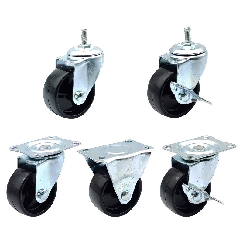 Casters Wheels D25/30/40/45/50/75/100mm PP Swivel Caster with Brake