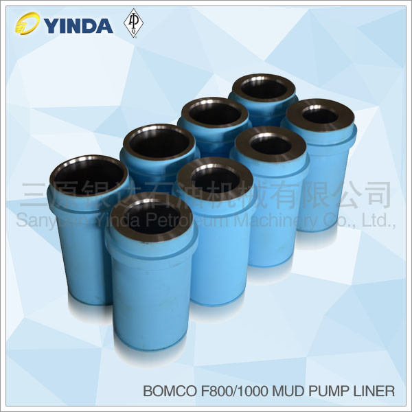 Bomco F800 Triplex Mud Pump Liner, API-7K Certified Factory, Chromium content 26-28%, HRC hardness greater than 60