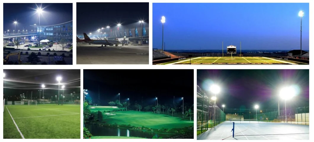 IP67 5 Years Warranty, Free Replacement. Outdoor Waterproof 1200W LED Flood Light for Arena Tennis Basebal Field Court Golf Course