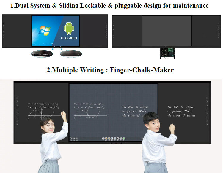 98 Inch LED Smart Blackboard For Teaching School Interactive 3