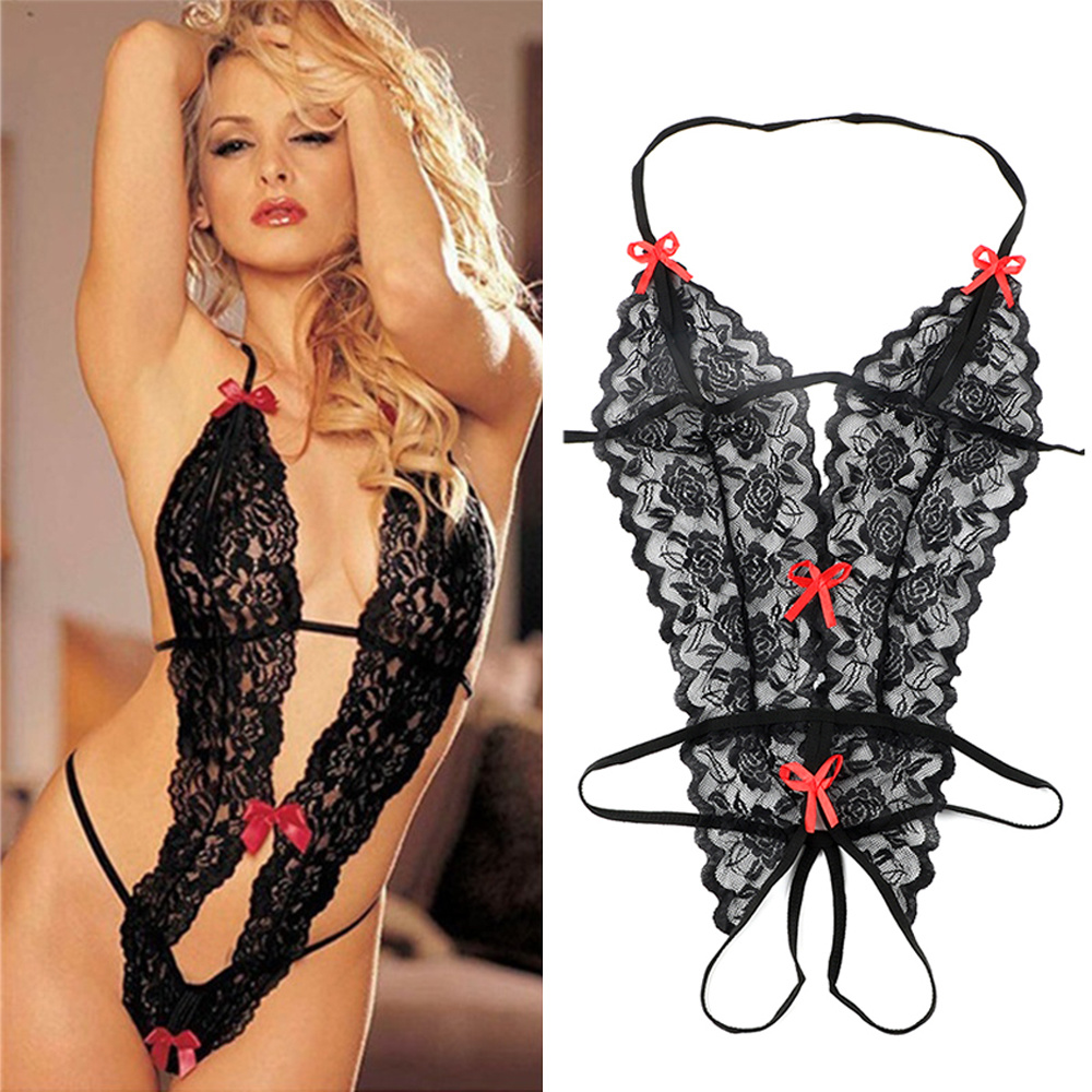 2020 Lace One-Piece Perspective Three-Point Sexy Lingerie