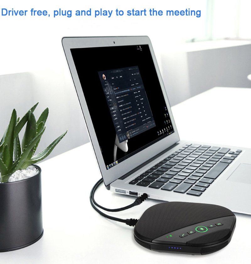 Laptop USB Driver Free Wireless PC Camera Microphone for Conference Room Sound System