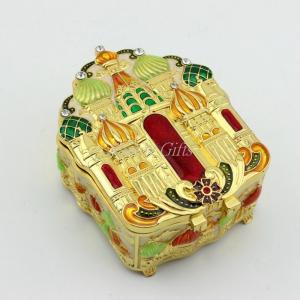 China Castle Desgin Wedding Decoration Metal Gift Box for Jewelry Wholesale on sale 