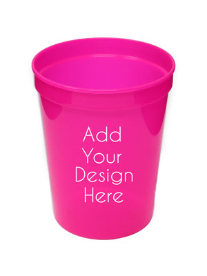 Customize your plain, logo-free reusable plastic stadium cups. Blank for you to personalize, design