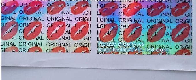 Laser Film Holographic Sticker Label Custom Logo Printed For Attached On Bottle Glass Jar Plastic Bag Box, bagease