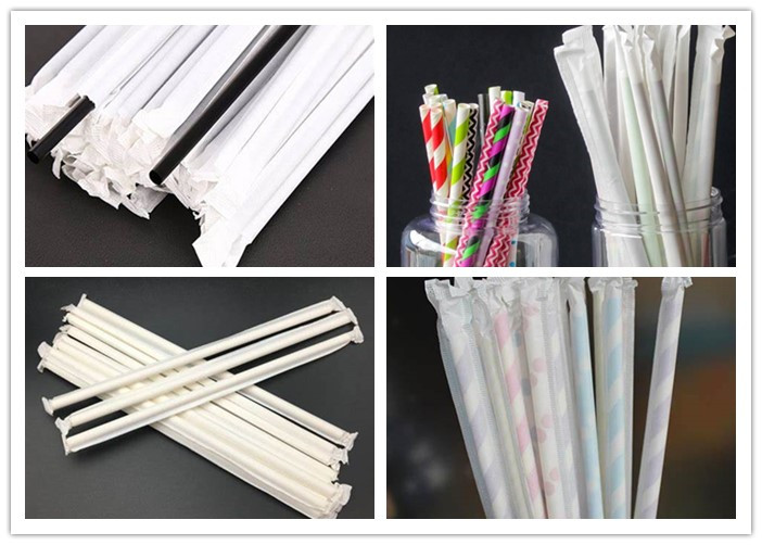 28g Printable Beverage Tube Packaging White Straw Wrapping Paper Roll