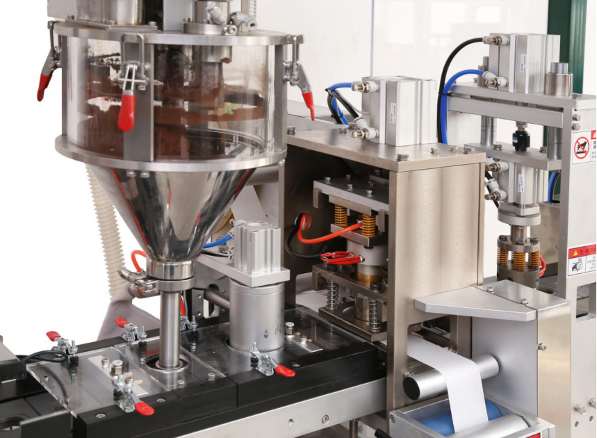 linear coffee capsule filling and sealing machine with nitrogen flushing function