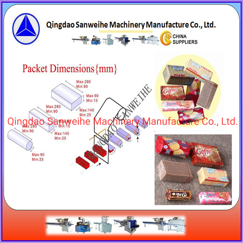 Swh-7017 Biscuit/Rice Cake/Wafer Automatic Over Wrapping Type Packing Machine