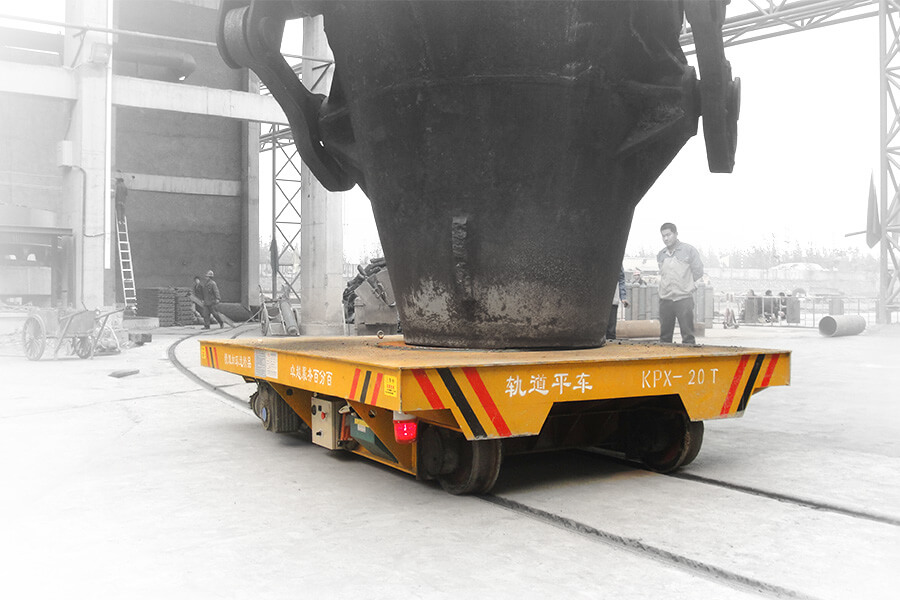 Steerable Heavy Load Ladle Transfer Car with Lifting Table for Industrial Material Handling