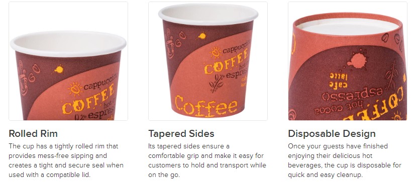 small disposable hot cups