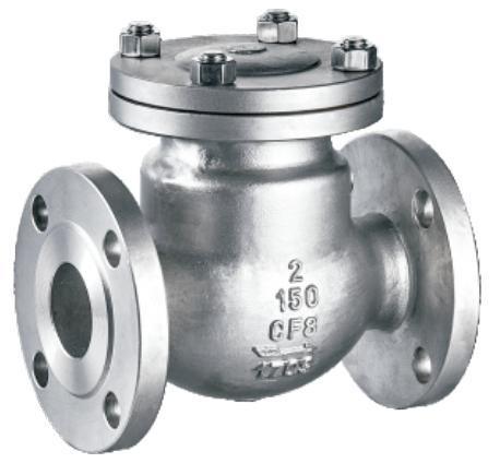 Stainless Steel Flange Connector BS970 Straight S/S Swing Check Valve