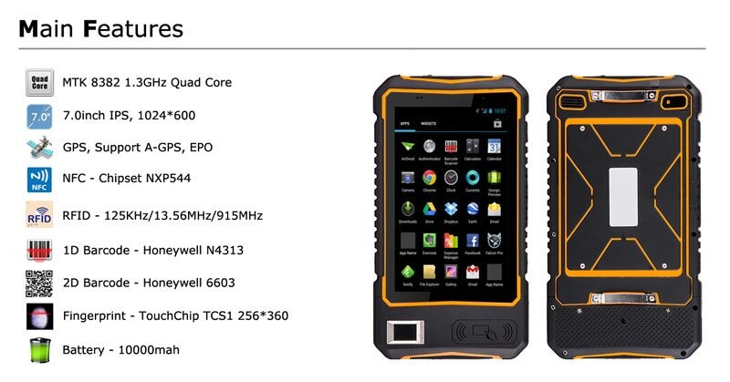 BATL BH9 android handheld terminal, long range handheld rfid reader, biometric fingerprint scanner