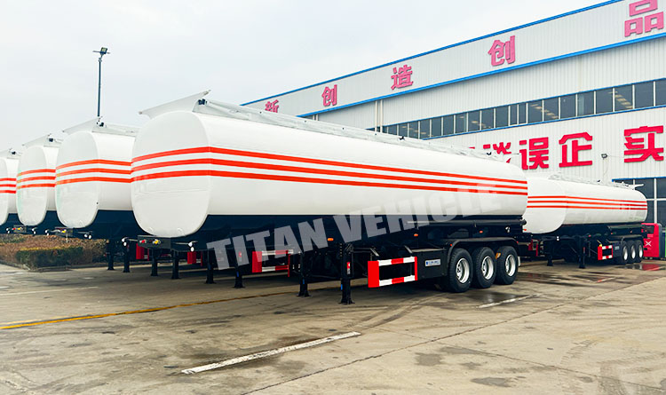 3 Axle 45000 Liters Semi Trailer Fuel Tank Diesel Fuel Tanker Trailer Oil Petrol Tanker