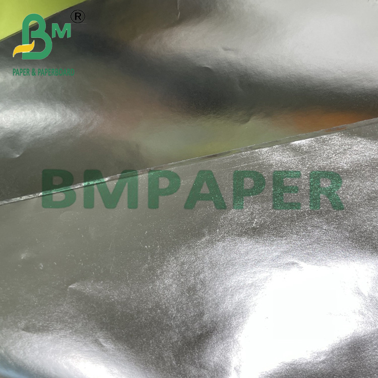 0.06mm 0.07mm Silver Vacuum Metallized Paper For Beer Bottle Label