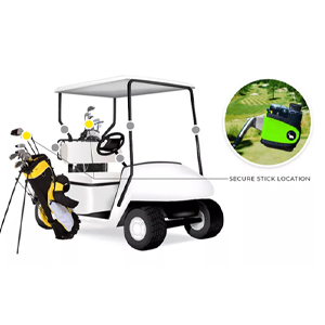 golf; towel; rangefinder; golfer; magnetic; stickit; golf cart; range; distance; length