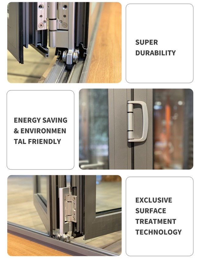 bi-folding windows for,aluminum bi folding patio doors,bi-folding exterior doors,glass bi-folding doors,thermal break bi fold door,Aluminum bi-folding glass door