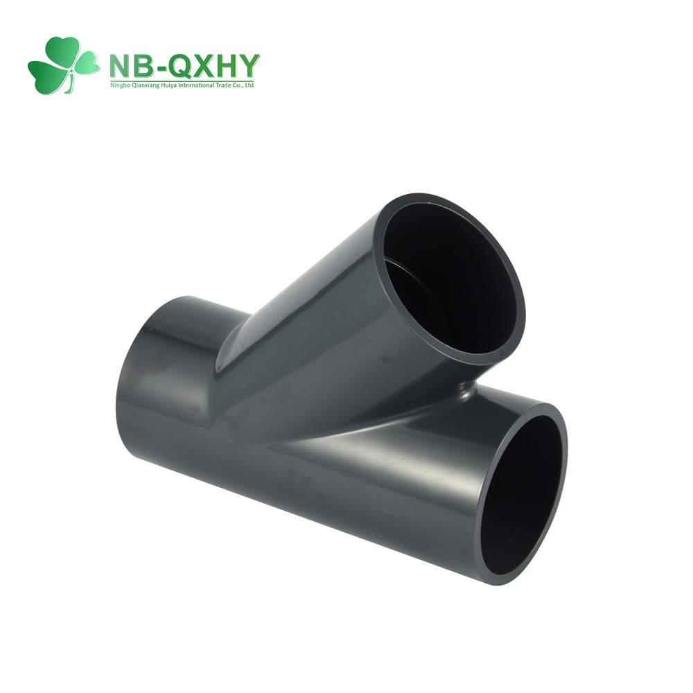 Custom 1.0MPa Plastic UPVC PVC DIN GB Y Type Equal Pipe Fittings Tee for Water Supply