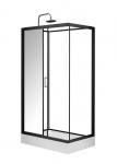 Square Bathroom Shower Cabins black Acrylic ABS Tray black Painted 120*80*225cm